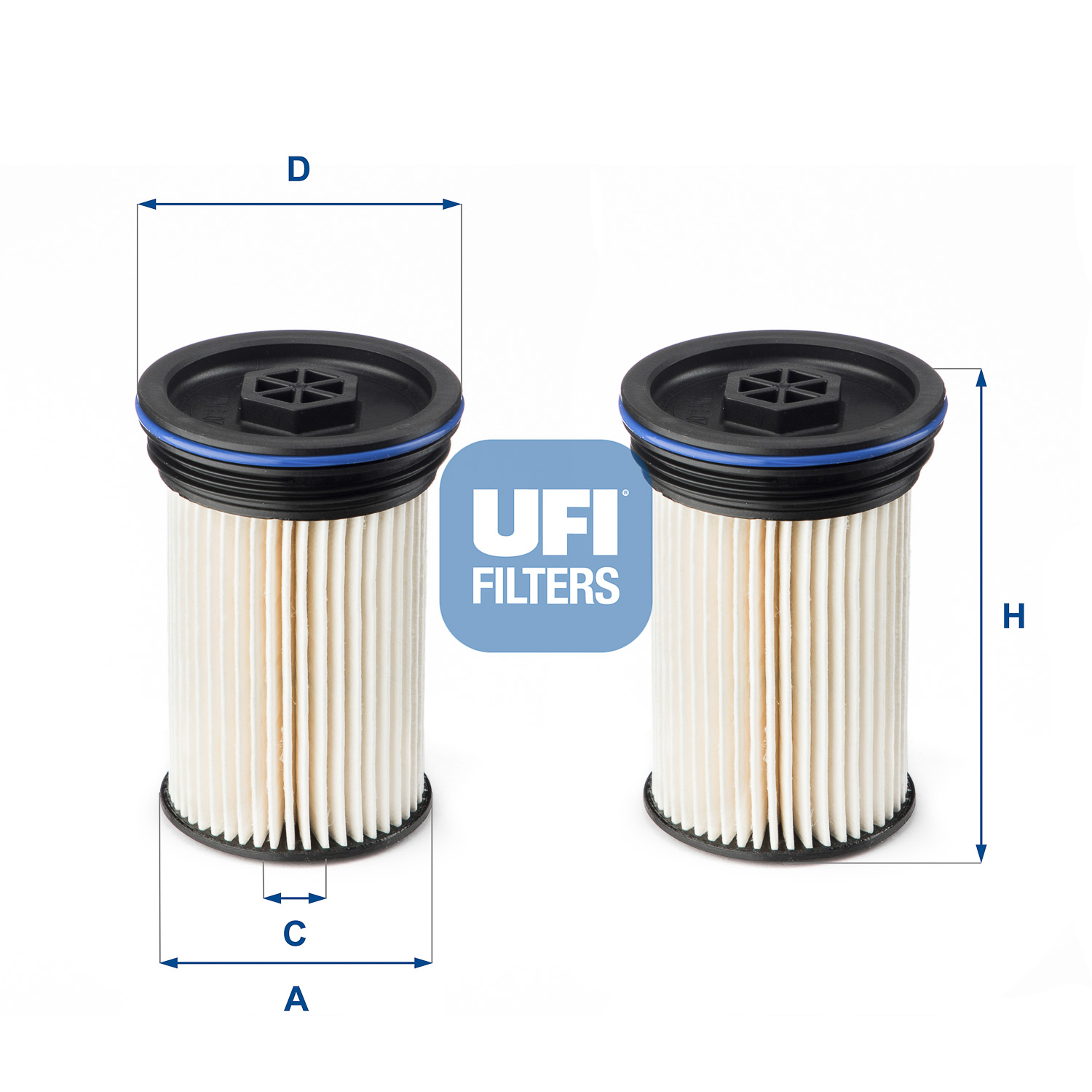 Ufi Kraftstofffilter 2607100 Filtereinsatz 109Mm Für Opel Gm