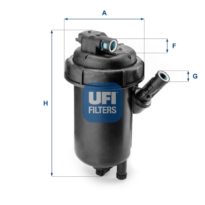 Ufi Kraftstofffilter 5512000 Filtereinsatz 224Mm Für Opel Vaughall