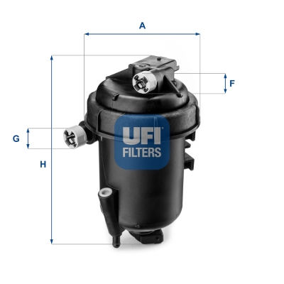 Ufi Kraftstofffilter 5514400 Filtereinsatz 213Mm Für Fiat