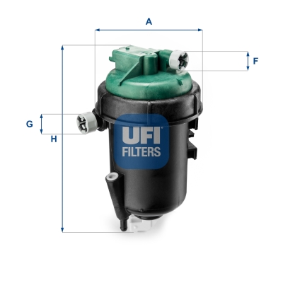 Ufi Kraftstofffilter 5514500 Filtereinsatz 213Mm Für Fiat