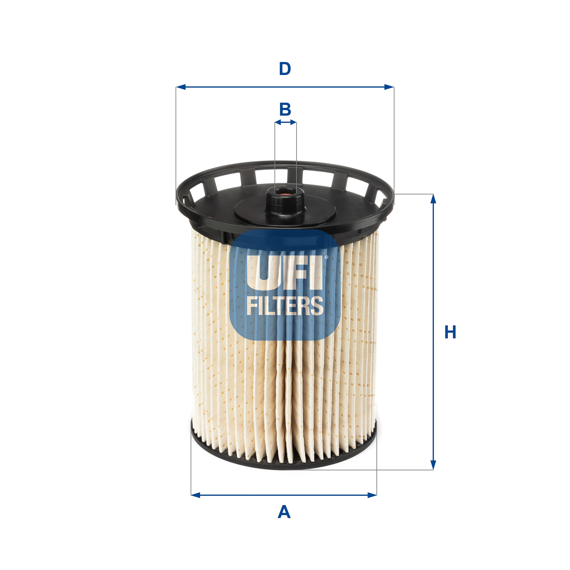Ufi Kraftstofffilter 2612900 Filtereinsatz 122Mm Für Porsche Vag