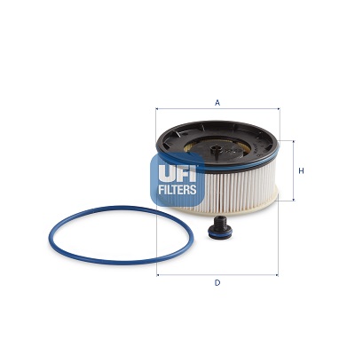 Ufi Kraftstofffilter 2614000 Filtereinsatz 55Mm Für Hyundai