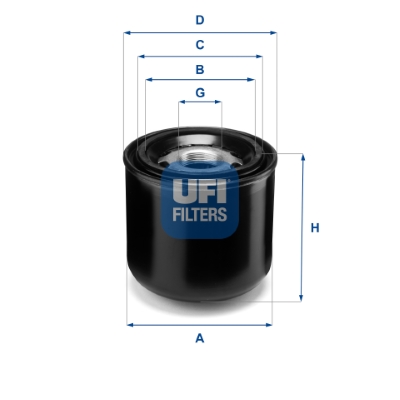 UFI Lufttrocknerpatrone, Druckluftanlage 2739300 136mm für DAF