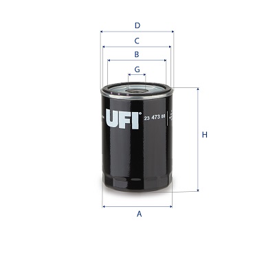 UFI Ölfilter 2347300 Anschraubfilter 120mm Gewindemaß3/4-16 UNF für LAND ROVER JAGUAR