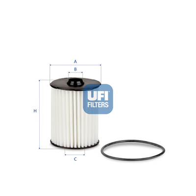 Ufi Ölfilter 2522800 Filtereinsatz 106Mm Für Fiat
