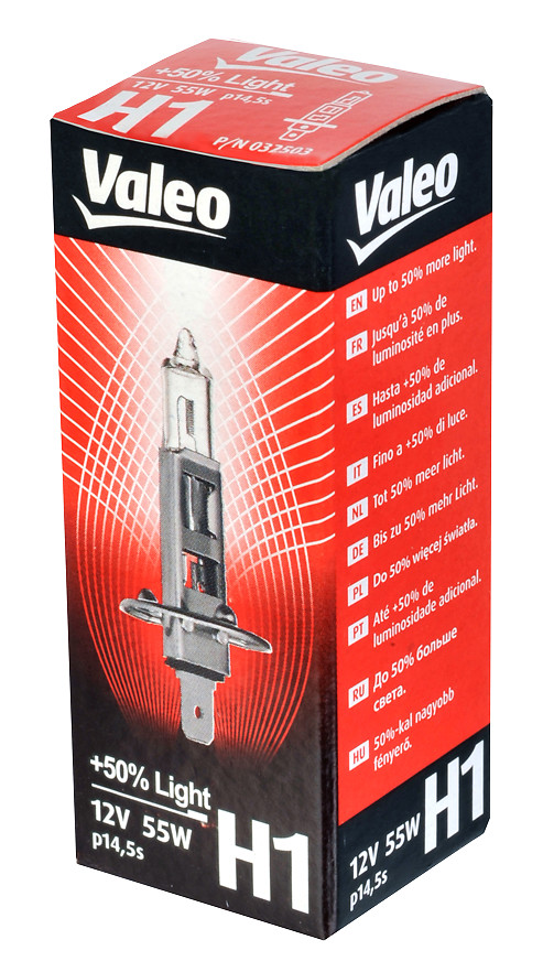 VALEO Glühlampe, Abbiegescheinwerfer Fernscheinwerfer +50% LIGHT 032503
