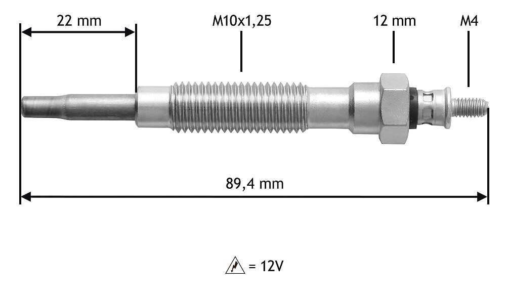 VALEO Glühkerze 345149 für Ford HYUNDAI GALLOPER MITSUBISHI