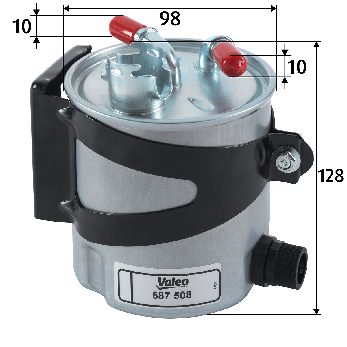 Valeo Kraftstofffilter 587508 Ohne Anschluss Für Wassersensor 125Mm Renault