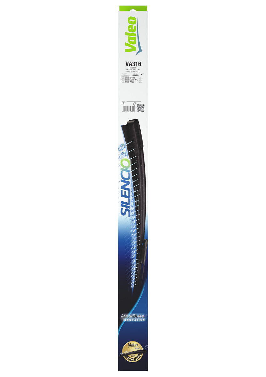 VALEO Wischblatt SILENCIO AQUABLADE SET 572316 vorne für Mercedes