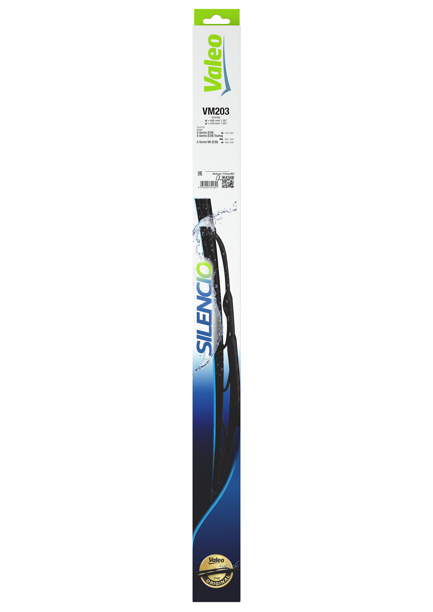 VALEO Wischblatt SILENCIO CONVENTIONAL SET 574162 vorne für BMW
