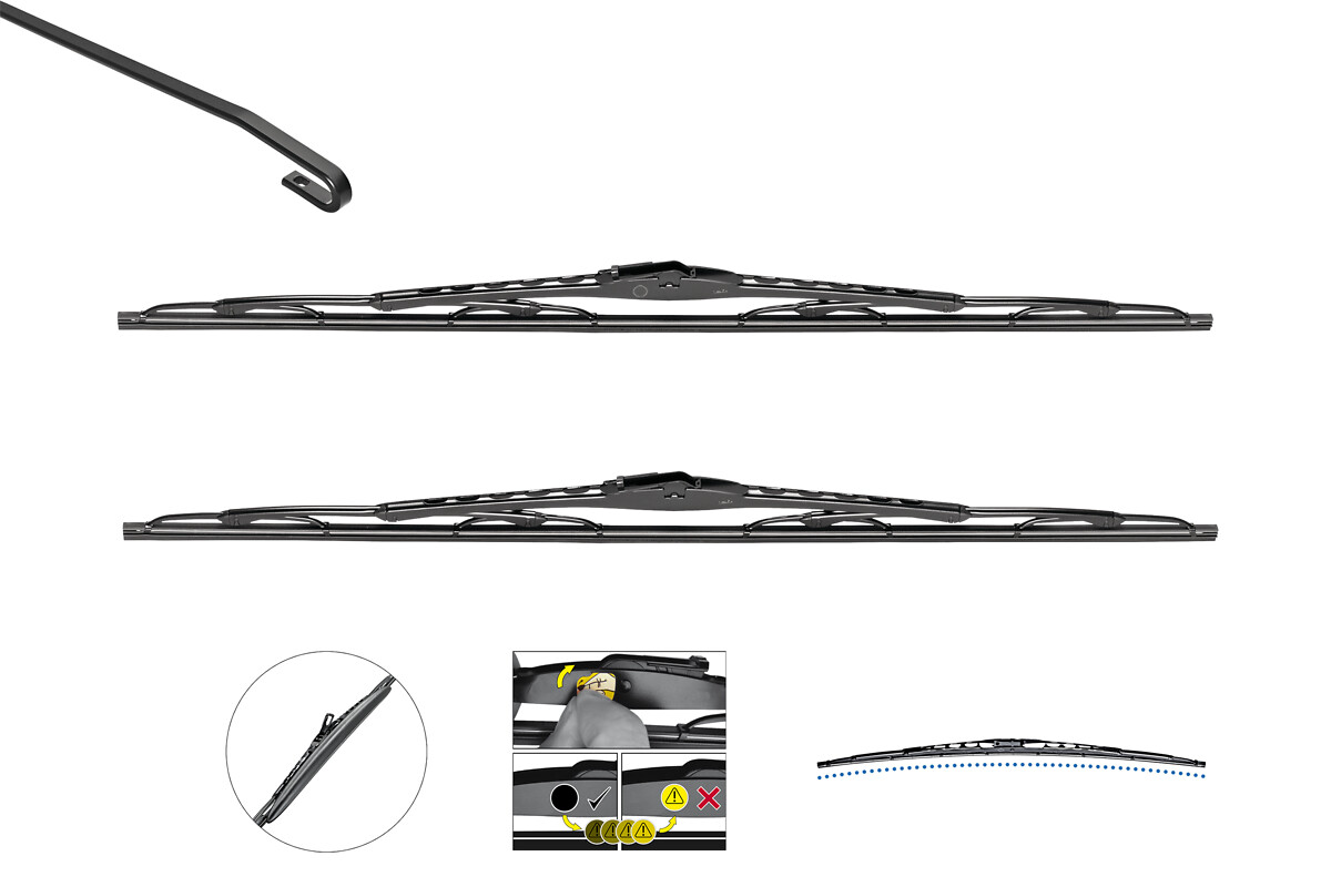 VALEO Wischblatt SILENCIO CONVENTIONAL SET 574253 vorne