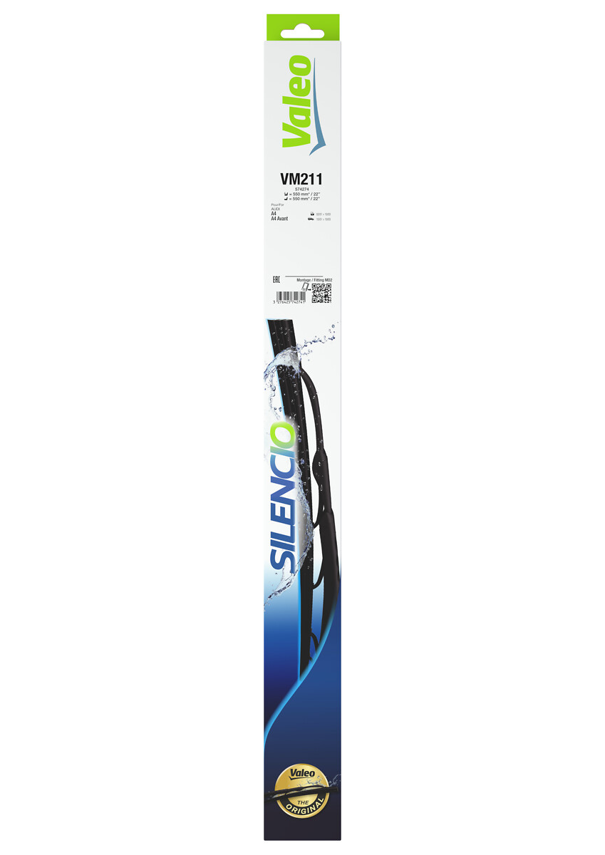 VALEO Wischblatt SILENCIO CONVENTIONAL SET 574274 vorne für SEAT