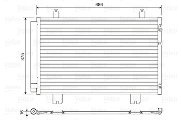 VALEO Kondensator, Klimaanlage 814450 für LEXUS Image