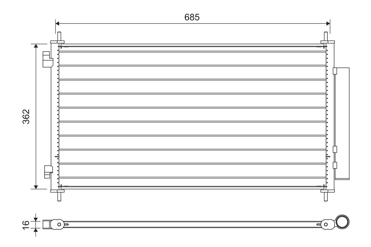 VALEO Kondensator, Klimaanlage  für HONDA 80110SWWG02 80110SWWG01 80110-SWY-G01 822734