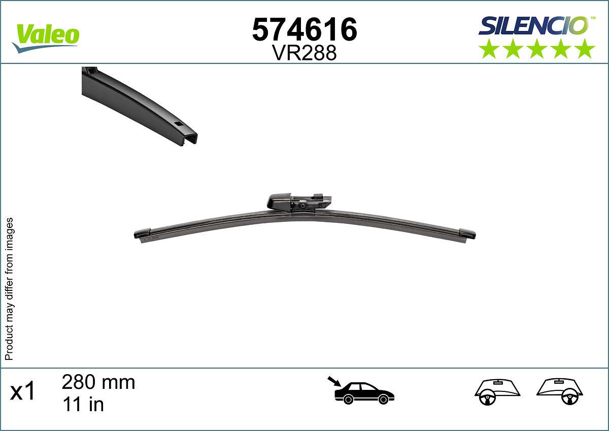VALEO Wischblatt 574616 hinten für VW CUPRA Skoda