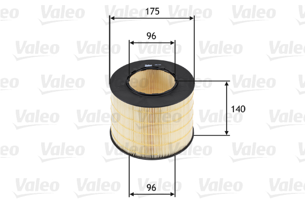 VALEO Luftfilter 585714 Filtereinsatz 140mm für SAAB