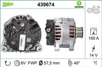VALEO Generator "VALEO ORIGINS NEW", Art.-Nr. 439674