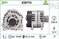 VALEO Generator "VALEO ORIGINS NEW", Art.-Nr. 439774