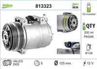 VALEO Kompressor, Klimaanlage "VALEO ORIGINS NEW", Art.-Nr. 813323