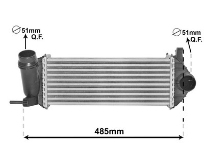 VAN WEZEL Ladeluftkühler  für RENAULT MERCEDES-BENZ 144963234R 4150900114 43004615