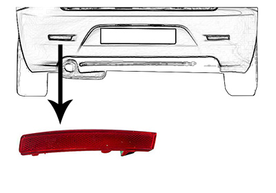 VAN WEZEL Rückstrahler 0147939 Stoßfänger für ALFA ROMEO