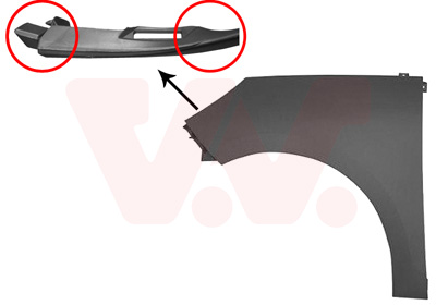 VAN WEZEL Kotflügel 4380657 vorne links für RENAULT