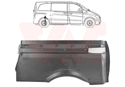 VAN WEZEL Seitenwand hinten rechts  für MERCEDES-BENZ 3080144