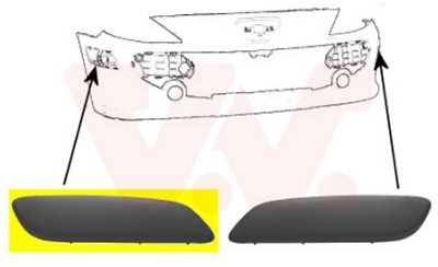 Van Wezel Zier-/Schutzleiste, Stoßfänger 4041582 Vorne Rechts Schwarz Für Peugeot 7452GZ