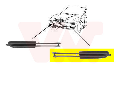 VAN WEZEL Lüftungsgitter, Stoßfänger 0646587 vorne links für BMW