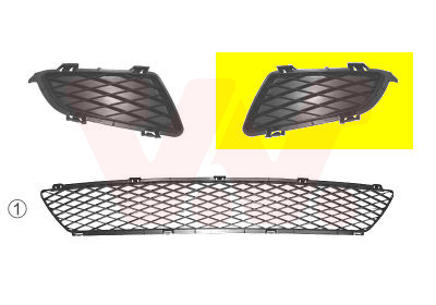 VAN WEZEL Lüftungsgitter, Stoßfänger 2754591 vorne links für MAZDA