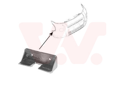 VAN WEZEL Halter, Stoßfänger 0976568 vorne rechts für Citroën/Peugeot