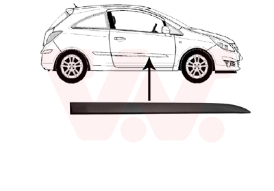 Van Wezel Zier-/Schutzleiste, Tür 3750428 Vorne Rechts Schwarz Für Opel 5172460 5172438 13275389