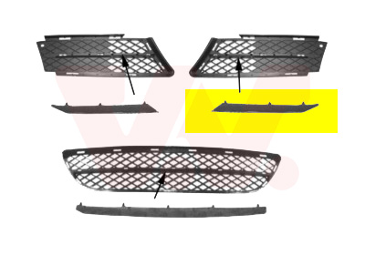 VAN WEZEL Lüftungsgitter, Stoßfänger Blende, ** Equipart 0657481 vorne links für BMW