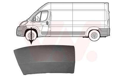 VAN WEZEL Zier-/Schutzleiste, Kotflügel 1651523 vorne links für Fiat Peugeot