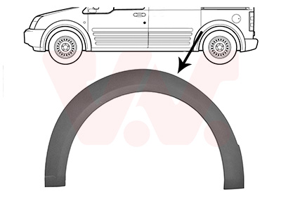 VAN WEZEL Verbreiterung, Kotflügel 1884523 hinten links für Ford