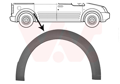 VAN WEZEL Verbreiterung, Kotflügel 1884524 hinten rechts für Ford