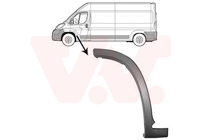 VAN WEZEL Zier-/Schutzleiste, Kotflügel 1651401 vorne links für Fiat