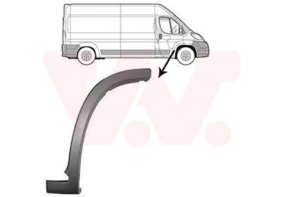 VAN WEZEL Zier-/Schutzleiste, Kotflügel 1651402 vorne rechts für Fiat