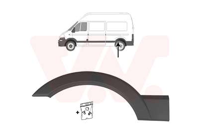 VAN WEZEL Verbreiterung, Kotflügel 4388523 hinten links für Opel NISSAN RENAULT