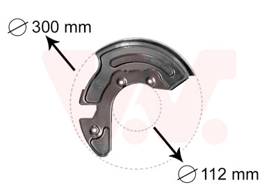 VAN WEZEL Spritzblech, Bremsscheibe 0323371 Vorderachse links für Audi Skoda