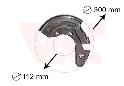 VAN WEZEL Spritzblech, Bremsscheibe 0323372 Vorderachse rechts für Audi