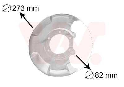 VAN WEZEL Spritzblech, Bremsscheibe 5810371 Vorderachse rechts für VW