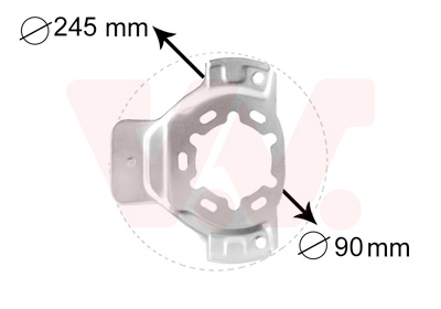 VAN WEZEL Spritzblech, Bremsscheibe 3742371 Vorderachse rechts für Opel