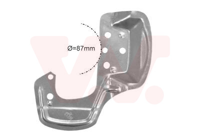 VAN WEZEL Spritzblech, Bremsscheibe 3776371 Vorderachse links für Opel