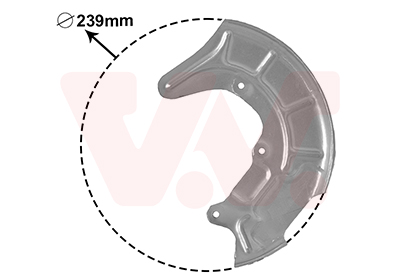 VAN WEZEL Spritzblech, Bremsscheibe 5817371 Vorderachse links für VW