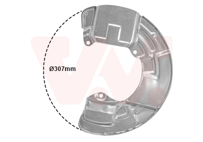 VAN WEZEL Spritzblech, Bremsscheibe 5920372 Vorderachse rechts für Volvo