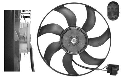 Van Wezel Lüfter, Motorkühlung 3749744 Für Opel