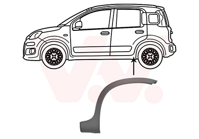 VAN WEZEL Verbreiterung, Kotflügel 1613523 hinten links für Fiat