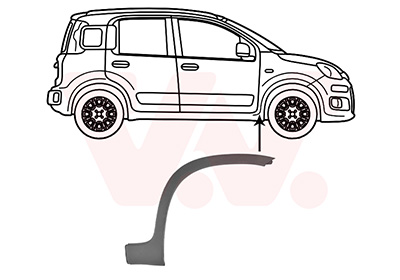 VAN WEZEL Verbreiterung, Kotflügel 1613522 vorne rechts für Fiat
