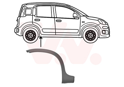VAN WEZEL Verbreiterung, Kotflügel 1613524 hinten rechts für Fiat